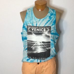 Aeropostale Tie Dye Blue Venice Beach Tank Top